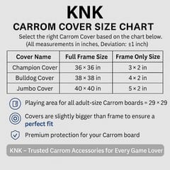 KNK Carrom Board Protective Cover – Multiple Size and Coverage Options