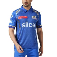 playR x Mumbai Indians 2024 Men’s Half Sleeve Regular Fit Jersey – Blue
