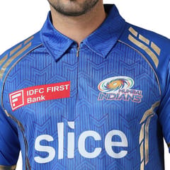 playR x Mumbai Indians 2024 Men’s Half Sleeve Regular Fit Jersey – Blue
