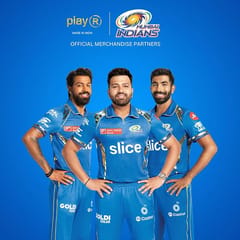 playR x Mumbai Indians 2024 Men’s Half Sleeve Regular Fit Jersey – Blue
