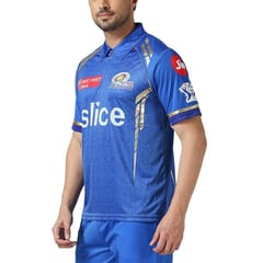playR x Mumbai Indians 2024 Men’s Half Sleeve Regular Fit Jersey – Blue
