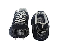 Vector X Sprint Track Running Spike Shoes – Black-Grey