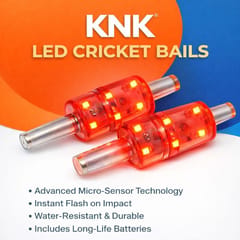 KNK LED Cricket Bails – 3V Battery Powered, Water Resistant, Set of 2