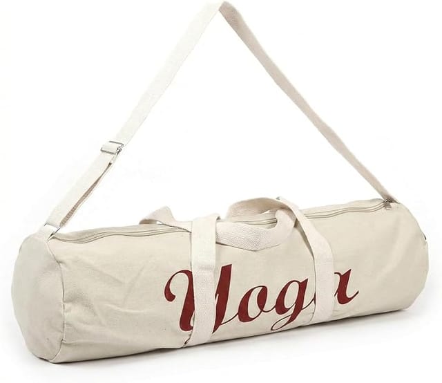 KNK Cotton Canvas Yoga Mat Bag with Adjustable Shoulder Strap