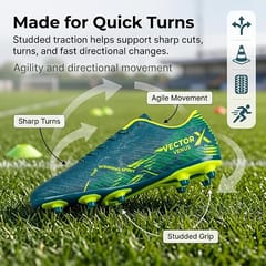 Vector X Venus Lightweight Football Shoes with TPU Studded Sole