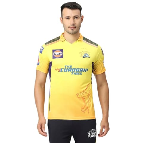 playR x Chennai Super Kings IPL 2023 Men’s Half Sleeve Cricket Jersey