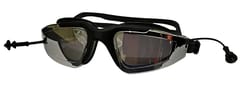 KNK Anti-Fog Swimming Goggles with UV Protection, Wide-Angle View & Built-In Ear Plugs