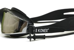 KNK Anti-Fog Swimming Goggles with UV Protection, Wide-Angle View & Built-In Ear Plugs