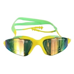 KNK Anti-Fog Swimming Goggles with UV Protection, Wide-Angle View & Built-In Ear Plugs