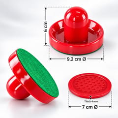 KNK Air Hockey Striker & Puck Set – 2 Strikers and 4 Pucks, Red