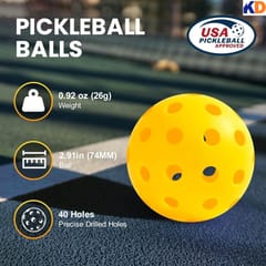 KNK 40-Hole Outdoor Pickleball Balls