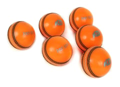 KNK Lightweight Rubber Cricket Tennis Ball – Pack of 3, Orange