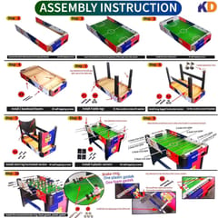KNK Foosball Table – Freestanding Table Soccer Game for Home & Family Fun